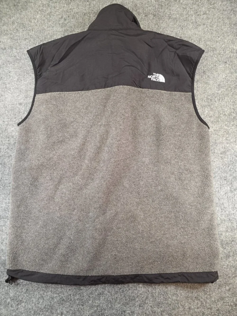 VTG The North Face Denali Vest Mens Large Loden Gray Black Fleece Zip 88038 USA